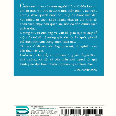 NHÀN ĐÀM GIÁO DỤC - Từ Trải Nghiệm Riêng - Phan Chánh Dưỡng (bìa mềm)