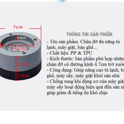 Bộ 4 Chân Đế Kê Máy Giặt, Máy Sấy, Bàn Ghế - Giao Màu Ngẫu Nhiên - Loại Tốt