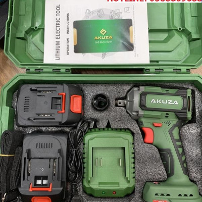 Máy Siết Bulong AKUZA B550 PRO2 21V - 2 Pin 15 Cell Không chổi than - Máy bắn ốc cao cấp - Bảo hành chính hãng