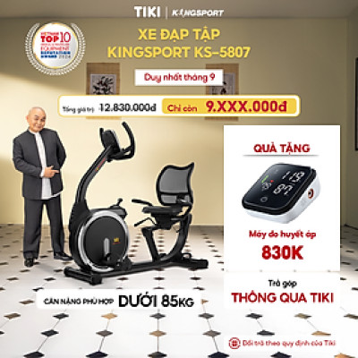 CHỈ GIAO MIỀN BẮC | Xe đạp tập thể dục tại nhà KINGSPORT KS-5807 có ghế tựa êm ái, bánh đà kháng từ