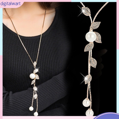  Vòng cổ dài hình chiếc lá đính hạt lấp lánh cho nữ