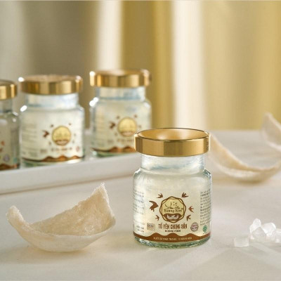 [CHÍNH HÃNG] Yến Sào Hoàng Kim -  Lộc Tiến Vinh Hoa (50g Tinh Chế Sợi Thượng Hạng & 4 Hũ Yến Chưng ) - Quà Tặng Đối Tác Cao Cấp