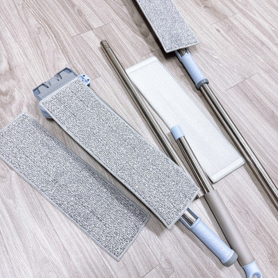 Cây lau nhà tự vắt thông minh, chổi lau nhà tự vắt thiết kế silicon gạt nước đa năng cây lau dài 128cm