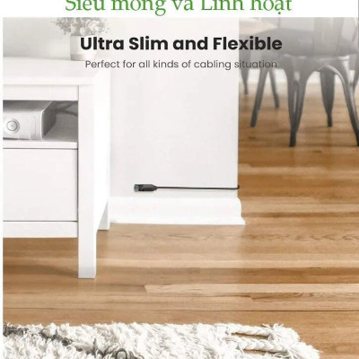 Ugreen UG70333NW122TK 1.5m cáp mạng cat6a utp od2.8 siêu nhỏ thuần đồng - HÀNG CHÍNH HÃNG