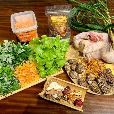 Gói Canh (Lẩu) Nấm Đông Trùng Hạ Thảo Bát Vị 50g, Set Nguyên Liệu Nấu Canh, Lẩu Bát Vị