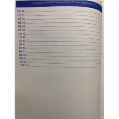 Sách - Combo 100 Đề trắc nghiệm đánh giá năng lực Môn Tiếng Việt ( Đề 01 - Đề 100 )