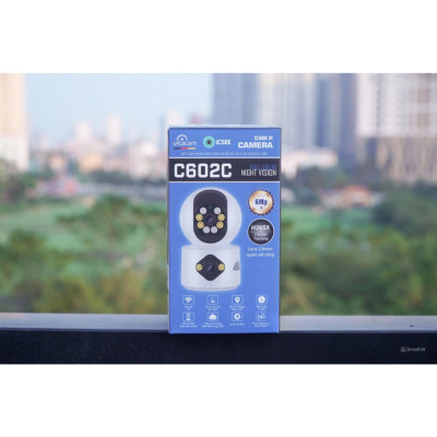 Camera Wifi Vitacam 2 mắt trong nhà C602C-6M Camera kép 2 mắt, góc nhìn rộng, đàm thoại 2 chiều - HÀNG CHÍNH HÃNG