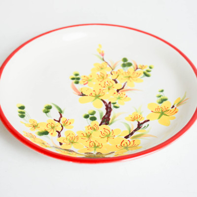 Dĩa phẳng (21 cm) - Họa tiết Tết 2024