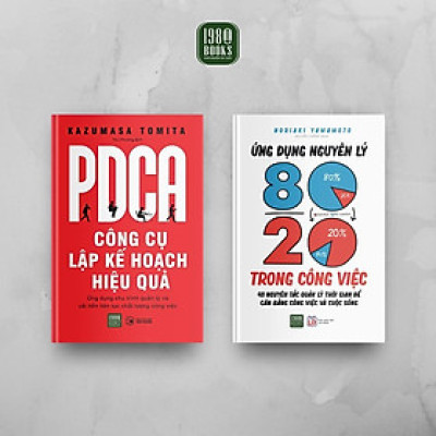 Sách - Combo 2 Cuốn: PDCA - Công Cụ Lập Kế Hoạch Hiệu Quả + Ứng Dụng Nguyên Lý 80/20 Trong Công Việc - 1980 Books