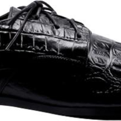 Giày Tây Nam Vân Cá Sấu Huy Hoàng HT7128 - Đen