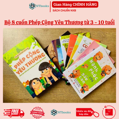 Sách - Phép Cộng Yêu Thương - Boxset gồm 8 cuốn sách nhỏ dành cho các bạn từ 3 đến 10 tuổi (gồm cả thơ và truyện)