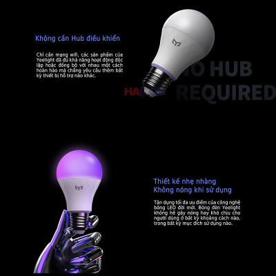 Bóng đèn Led thông minh Yeelight Bulb W4 Lite 9W-RGB 16 triệu màu - Hỗ trợ Homekit, Razer Chroma