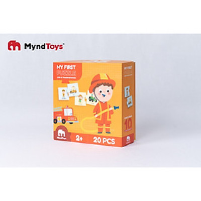 Đồ Chơi Xếp Hình MyndToys My First Puzzle - Jobs & Transportation (Chủ Đề Nghề Nghiệp) Cho Bé Trên 2 Tuổi