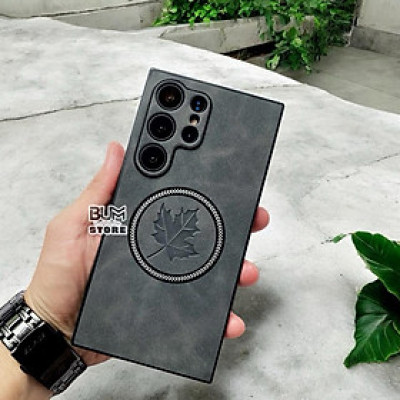 Ốp Lưng Cho Samsung Galaxy S25 Ultra / S25 Plus / S24 Ultra/ S24 Plus / S23 Ultra / S22 Ultra Hình Lá Phong Từ Tính