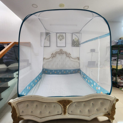 Màn Chụp , Mùng Chụp Cao Cấp Mộc Miên Đỉnh Vuông - Kích Thước 1,8mx2m- 1 cửa ( video , hình thật )