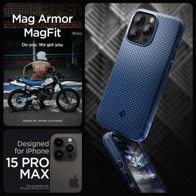 Ốp lưng dành cho iPhone 15 Pro Max SPIGEN Mag Armor Magfit - Hàng Chính Hãng