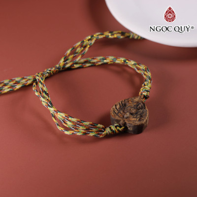 Vòng thắt dây trái tim trầm hương 18x20mm - Ngọc Quý Gemstones