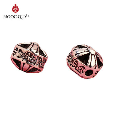 Charm bạc xỏ ngang đan chéo - Ngọc Quý Gemstones