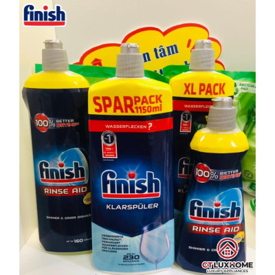 Nước làm bóng Finish 400ml, 750ml, 800ml, 1150ml dùng cho máy rửa bát 