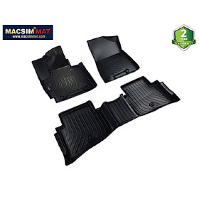 Thảm lót sàn xe ô tô sd Hyundai Tucson 2016- 2021 Nhãn hiệu Macsim chất liệu nhựa TPE cao cấp màu đen