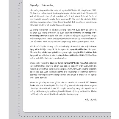 Bộ Đề Thi Thử Tốt Nghiệp THPT Môn Tiếng Anh