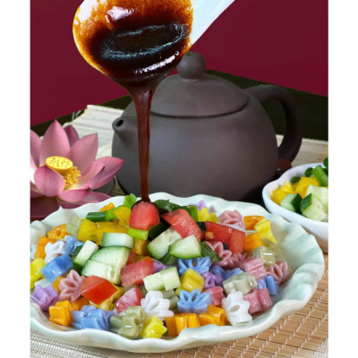 Nui Ngũ Sắc Hữu Cơ Rau Củ Hình Hoa Sen Giảm Cân Ăn Kiêng