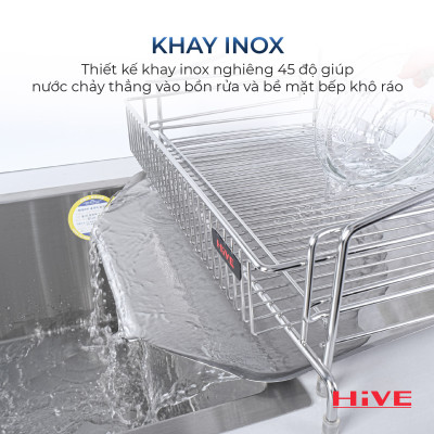 GIÁ ÚP CHÉN BÁT HiVE NEW 2 TẦNG INOX