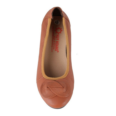 HJ7938-39-40 - Giày nữ Huy Hoàng da bò 3 phân màu da, đen, nâu đất