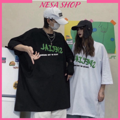Áo thun nam nữ form rộng tay lỡ SPECIAL cá tính freesize 40-70kg, áo phông unisex NeSa shop