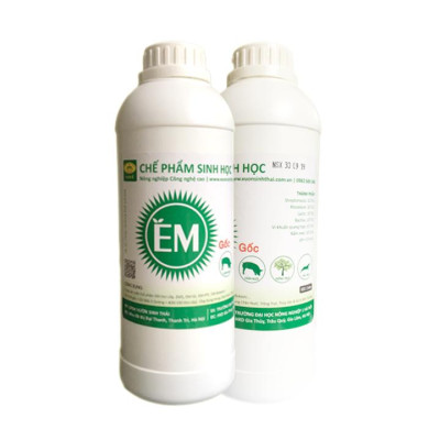 Combo 3 chai Chế phẩm sinh học EM gốc (1lit). Ủ phân cá, rác bã hữu cơ hoai mục không mùi hôi. Làm phân bón giàu dinh dưỡng cho cây trồng. Men vi sinh Đại Học Nông Nghiệp 1. HSD: 2 năm 