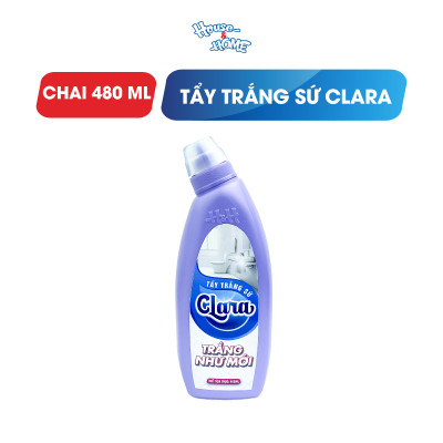 Nước Tẩy làm trắng đồ dùng bằng sứ Clara chai 480ml