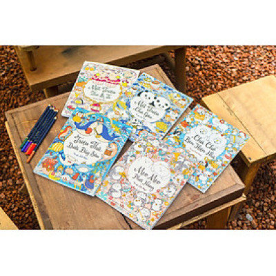 Sách tô màu Một triệu...(cuốn sách mang phong cách kỳ lạ, thú vị nhất) - Đinh Tị Books