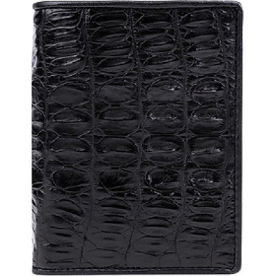 Ví Nam Da Cá Sấu Gai Đuôi Kiểu Đứng Huy Hoàng HT2258 (12.5 x 10 cm) - Đen