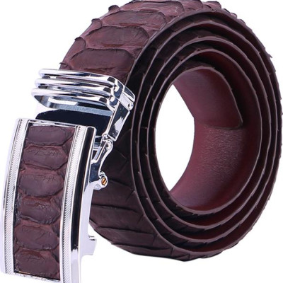 Thắt Lưng Nam Da Trăn VIP Bản Lớn Huy Hoàng HT4342 - Nâu