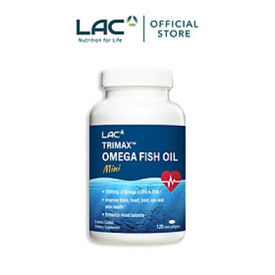 VIÊN UỐNG DẦU CÁ BỔ SUNG OMEGA HỖ TRỢ TIM MẠCH LAC TRIMAX OMEGA FISH OIL MINI (120 VIÊN)