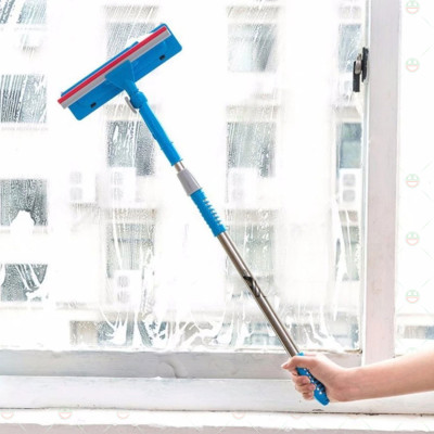 [Kéo Dài] Cây Lau Kính Cán Dài KhoNCC Hàng Chính Hãng - Kéo Dài Gần 1 Mét - Tránh Tiếp Xúc Nước Chất Tẩy Bảo Vệ Da Tay - KDHS-3004-CLK