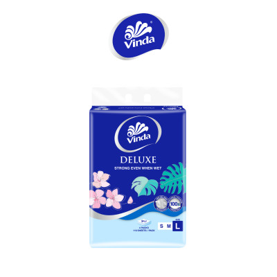 Khăn Giấy Rút Cao Cấp Vinda Deluxe 3 Lớp - L - 110 tờ (4 Gói)