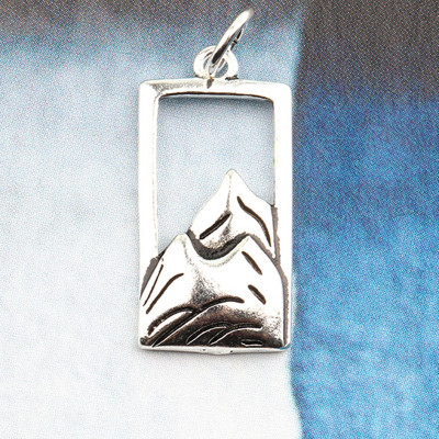 Combo 2 cái charm bạc treo núi và biển - Ngọc Quý Gemstones