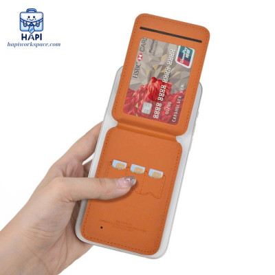 Ví đựng thẻ từ tính hàng chính hãng WiWU Wi-MW005 Mag Wallet FM: Chống quẹt thẻ trộm, tương thích Apple Find My