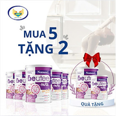 MUA 5 TẶNG 2 sữa hạt Thuần chay Nanovi Beutee 900g - 25 loại hạt bổ sung Canxi, dinh dưỡng từ đạm thực vật