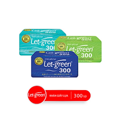 Combo Bao Khăn Giấy Lụa LET-GREEN, 300 Tờ/Bao