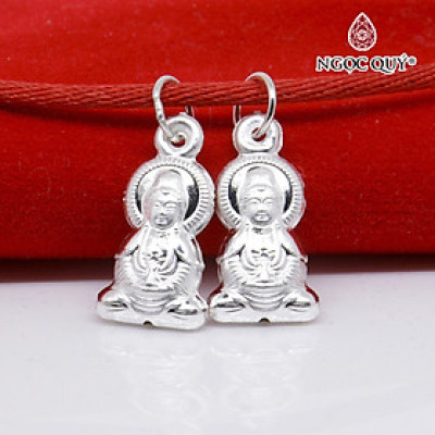 Charm bạc mặt Phật treo  - Ngọc Quý Gemstones
