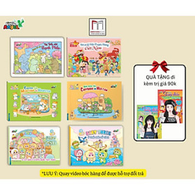 Sách Tô Màu - Baby Three - 12 Con Giáp + Cổ Tích + Bốn Mùa + Thị Trấn Nhỏ + Tết + Chuyện Của Mèo Cam - Combo 6 Cuốn - Minh Thắng