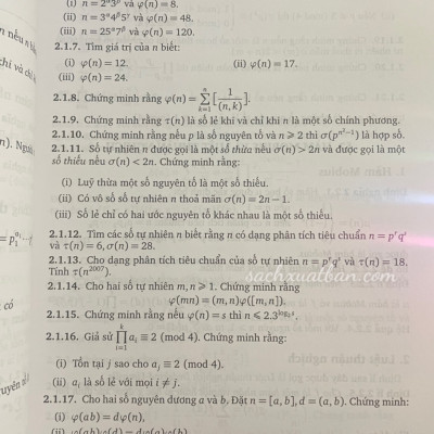 Sách Cơ sở Lí thuyết số và Đa thức
