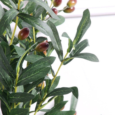 Cành Oliu giả - dài 95cm - 10 nhánh - 8 quả - Cây giả, hoa lụa trang trí nhà cửa
