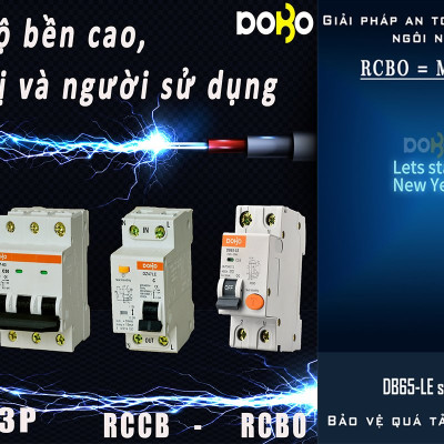 Cầu Dao Chống Giật 2 Pha Dobo Electric Korea (40A - 30mA) - Trắng