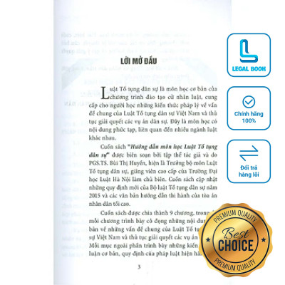 Hướng dẫn môn học Luật Tố tụng dân sự - PGS.TS. Bùi Thị Huyền (NXB Công an nhân dân)