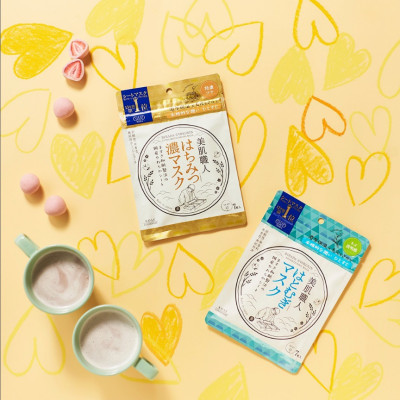 Mặt Nạ Giấy Phục Hồi Dưỡng Sáng Da Kosé Bihada Syokunin Clear Turn Brightening Mask B (7 Miếng)