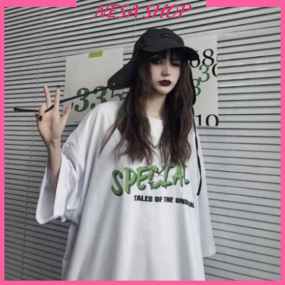 Áo thun nam nữ form rộng tay lỡ SPECIAL cá tính freesize 40-70kg, áo phông unisex NeSa shop