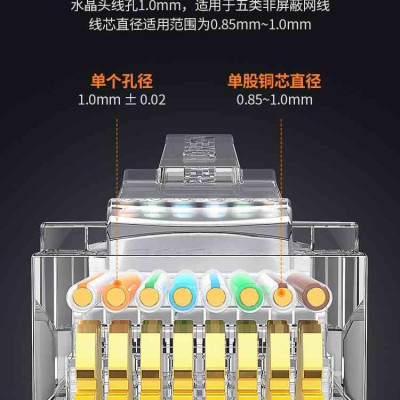 Ugreen UG30156NW183TK 100Pcs Đầu bấm mạng Cat5 Utp 100 cái / hộp - HÀNG CHÍNH HÃNG